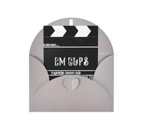 Carte de vœux classique noire saisonnière avec enveloppe grise pour toutes les occasions Thanksgiving, Noël, anniversaire, mariage, fiançailles