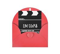 Carte de vœux classique noire saisonnière avec enveloppe rouge pour toutes les occasions Thanksgiving, Noël, anniversaire, mariage, fiançailles