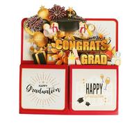 Carte de vœux créative - Carte pop-up de remise de diplôme pour la célébration | Papier de qualité supérieure avec enveloppe, motif de félicitations amusant, œuvre d'art pliante faite à la main,