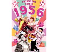Carte de vœux d'anniversaire 2026 pour elle, Flashback Down Memory Lane, faits amusants de l'année où vous êtes né (né en 1956)