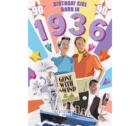 Carte de vœux d'anniversaire 2026 pour elle, Flashback Down Memory Lane, faits amusants de l'année où vous êtes né (né en 1936)