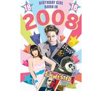 Carte de vœux d'anniversaire 2026 pour elle, Flashback Down Memory Lane, faits amusants de l'année où vous êtes né (né en 2008)