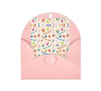 Carte de vœux d'anniversaire élégante et colorée avec enveloppe assortie - Motif vierge pour anniversaire, mariage