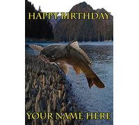 Carte de vœux d'anniversaire personnalisée pour pêcheur à la carpe nbc9 - Format A5 - Postée par nous Gifts for all 2016 - De Derbyshire au Royaume-Uni
