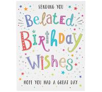 Carte de vœux d'anniversaire tardive moderne - 20,3 x 15,2 cm Regal Publishing