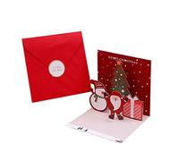 Carte de vœux de Noël 3D TEEKU - Message créatif de la veille de Noël - Carte de fête - Cadeau surprise de Noël - Bénédiction des fêtes - Petites enveloppes avec cartes (A, une taille)