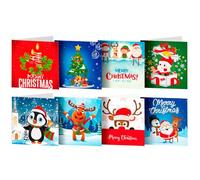 Carte de vœux de Noël avec peinture strass | 17 x 17 x 0,2 cm / Kits d'artisanat en strass | Cartes de Noël pour femmes, filles, adultes, amis