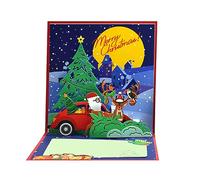 Carte de vœux de Noël pour enfants - Cartes de vœux - Enveloppe du Nouvel An - Carte postale de Noël - Carte de vœux faite à la main - Effet visuel réaliste