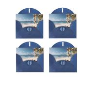 Carte de vœux de Noël sur une face horizontale, impression sur un seul côté, papier nacré pour anniversaire, Halloween, Noël, Halloween, fête d'anniversaire