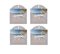 Carte de vœux de Noël sur une face horizontale, impression sur un seul côté, papier nacré pour anniversaire, Halloween, Noël, Halloween, fête d'anniversaire