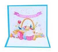 Carte de vœux de Pâques - Carte pop-up 3D - Sculpture d'œuf printanière compliquée - Carte surprise de lapin faite à la main - Insert saisonnier - Souvenir réfléchi pour Od