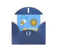 Carte de vœux drapeau argentine soleil étoiles bière avec enveloppe, carte d'anniversaire, carte de Noël, carte d'invitation, 3 couleurs