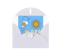 Carte de vœux drapeau argentine soleil étoiles bière avec enveloppe, carte d'anniversaire, carte de Noël, carte d'invitation, 3 couleurs