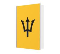 Carte de vœux drapeau de la Barbade, page intérieure vierge, avec enveloppe, 10 cm x 15 cm, pour invitations d'anniversaire et de fête.