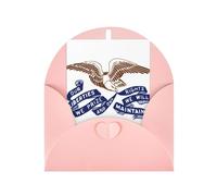 Carte de vœux drapeau de l'Iowa, page intérieure vierge, avec enveloppe, 10 cm x 15 cm, pour invitations d'anniversaire et de fête.