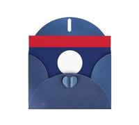 Carte de vœux drapeau du Laos avec enveloppe, carte d'anniversaire, carte de Noël, carte d'invitation, 3 couleurs