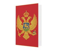Carte de vœux drapeau du Monténégro, page intérieure vierge, avec enveloppe, 10 cm x 15 cm, pour invitations d'anniversaire et de fête.