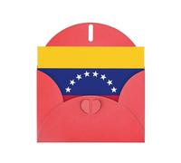 Carte de vœux drapeau du Venezuela avec enveloppe, carte d'anniversaire, carte de Noël, carte d'invitation, 3 couleurs