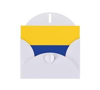 Carte de vœux élégante avec drapeau YYHWHJDE blanc nacré de la Colombie 15,2 x 10,2 cm pour Noël, anniversaires, mariages, etc