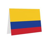 Carte de vœux élégante avec drapeau YYHWHJDE bleu nacré de la Colombie 15,2 x 10,2 cm pour Noël, anniversaires, mariages, etc