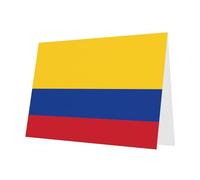 Carte de vœux élégante avec drapeau YYHWHJDE rouge nacré de la Colombie 15,2 x 10,2 cm pour Noël, anniversaires, mariages, etc