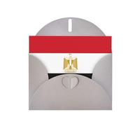 Carte de vœux élégante avec motif drapeau égyptien YYHWHJDE gris nacré 15,2 x 10,2 cm pour Noël, anniversaires, mariages et plus encore