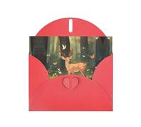 Carte de vœux élégante avec motif YYHWHJDE rouge nacré 15,2 x 10,2 cm pour Noël, anniversaires, mariages, etc