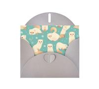 Carte de vœux élégante grise nacrée YYHWHJDE modèle français furet 15,2 x 10,2 cm pour Noël, anniversaires, mariages, et plus encore