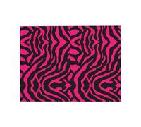 Carte de vœux élégante rose avec enveloppe assortie - Imprimé zèbre tigre léopard rose vierge pour anniversaire, Saint-Valentin, mariage