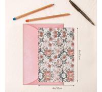 Carte de vœux élégante rose avec enveloppes - Motif Tour Eiffel de Paris - Cartes en papier nacré avec autocollants assortis