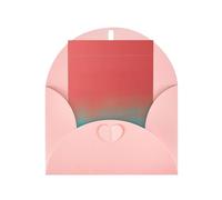 Carte de vœux élégante rose - Texture sarcelle et corail - Carte vierge avec sceaux dorés béni pour anniversaire, mariage, Saint-Valentin