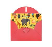 Carte de vœux éléphant d'Afrique avec enveloppe, carte d'anniversaire, carte de Noël, carte d'invitation, 3 couleurs