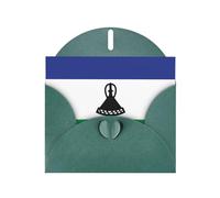 Carte de vœux en papier nacré avec enveloppe Motif drapeau du Lesotho Vert foncé Idéal pour les vœux d'anniversaire de mariage félicitations et condoléances