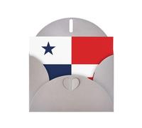 Carte de vœux en papier nacré avec enveloppe Motif drapeau du Panama Gris nacré Idéal pour les vœux d'anniversaire de mariage félicitations et condoléances