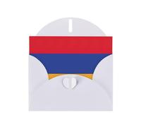 Carte de vœux en papier nacré avec enveloppes Motif drapeau de l'Arménie