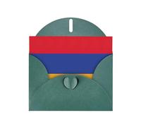 Carte de vœux en papier nacré avec enveloppes Motif drapeau de l'Arménie