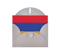 Carte de vœux en papier nacré avec enveloppes Motif drapeau de l'Arménie