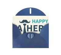 Carte de vœux en papier nacré avec impression « Happy Fathers Day » - Motifs uniques - Enveloppes pour remerciement, invitations
