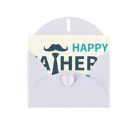 Carte de vœux en papier nacré avec impression « Happy Fathers Day » - Motifs uniques - Enveloppes pour remerciement, invitations