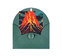Carte de vœux en papier nacré avec impression volcan pour anniversaire, Thanksgiving, Noël, Nouvel An