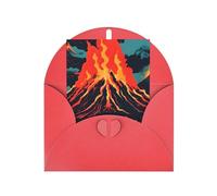 Carte de vœux en papier nacré avec impression volcan pour anniversaire, Thanksgiving, Noël, Nouvel An