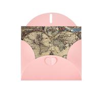 Carte de vœux en papier nacré avec imprimé globe antique pour anniversaire, Thanksgiving, Noël, Nouvel An