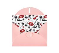 Carte de vœux en papier nacré avec lèvres et talons hauts pour anniversaire, Thanksgiving, Noël, Nouvel An