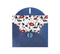 Carte de vœux en papier nacré avec lèvres et talons hauts pour anniversaire, Thanksgiving, Noël, Nouvel An