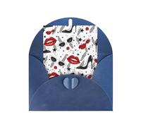 Carte de vœux en papier nacré avec lèvres et talons hauts pour anniversaire, Thanksgiving, Noël, Nouvel An