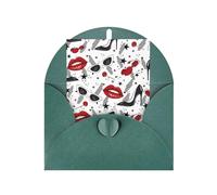 Carte de vœux en papier nacré avec lèvres et talons hauts pour anniversaire, Thanksgiving, Noël, Nouvel An