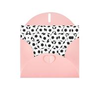 Carte de vœux en papier nacré avec motif ballon de football avec enveloppes pour amis et famille Noir et blanc