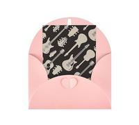 Carte de vœux en papier nacré avec motif guitare pour anniversaire, Thanksgiving, Noël, Nouvel An