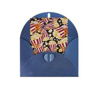 Carte de vœux en papier nacré imprimé pop-corn pour anniversaire, Thanksgiving, Noël, Nouvel An