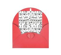 Carte de vœux en papier perlé avec note de musique pour anniversaire, Thanksgiving, Noël, Nouvel An